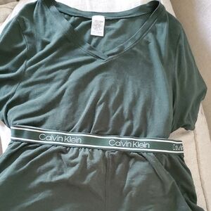 Calvin Klein Dark Green Women's Pajama Set Sleepwear Size Small